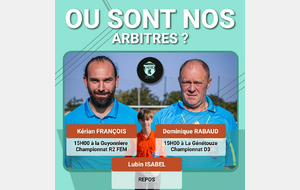 Où sont nos arbitres?