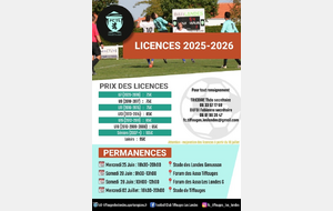 INSCRIPTIONS SAISON 2025 - 2026